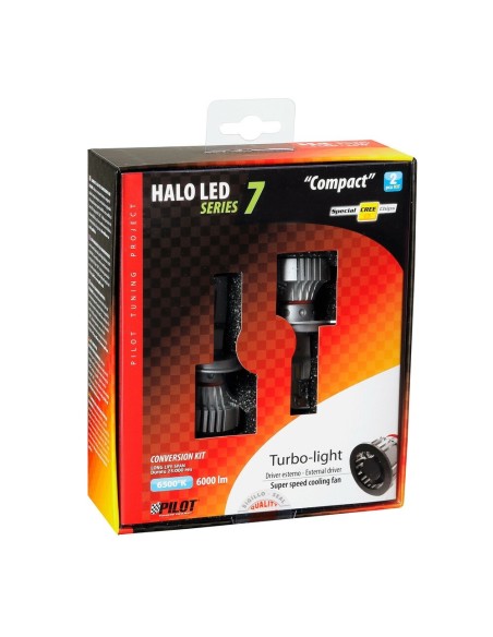 Kit di conversione a LED Halo Led Compact 2pz lampada H4 36W 6000lm