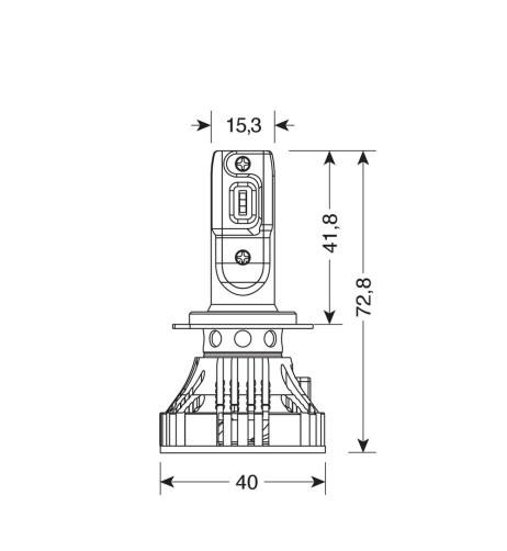 Kit di conversione a LED Halo Led Compact 2pz lampada H7 36W 6000lm