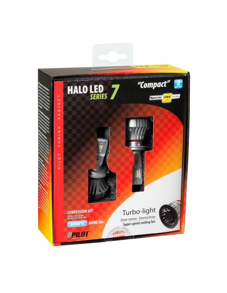Kit di conversione a LED Halo Led Compact 2pz lampada H7 36W 6000lm
