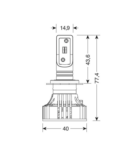 Kit di conversione a LED Halo Led Compact 2pz lampada H7 lenticolari 36W 60