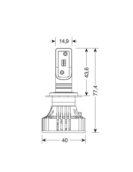 Kit di conversione a LED Halo Led Compact 2pz lampada H7 lenticolari 36W 60