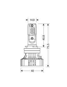 Kit di conversione a LED Halo Led Compact 2pz lampada H8 H9 H11 H16 36W 600 2
