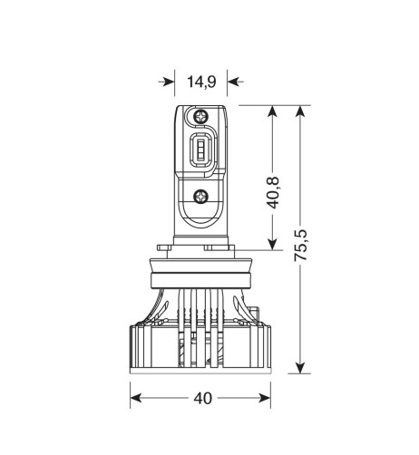 Kit di conversione a LED Halo Led Compact 2pz lampada H8 H9 H11 H16 36W 600