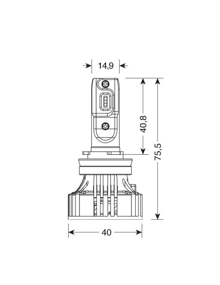 Kit di conversione a LED Halo Led Compact 2pz lampada H8 H9 H11 H16 36W 600