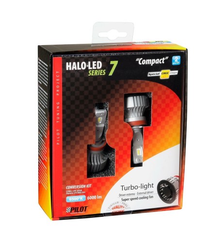 Kit di conversione a LED Halo Led Compact 2pz lampada H8 H9 H11 H16 36W 600