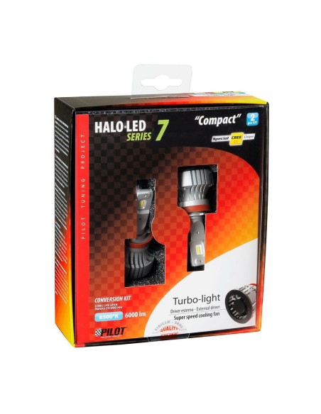 Kit di conversione a LED Halo Led Compact 2pz lampada H8 H9 H11 H16 36W 600