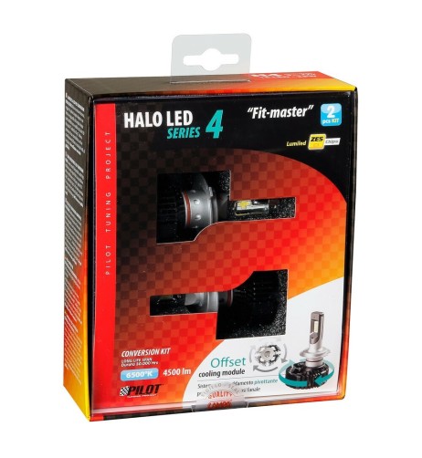Kit di conversione a LED Halo Led Fit Master 2pz lampada H4 25W 4500lm