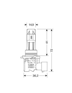 Kit di conversione a LED Halo Led Killer 2pz lampada H10 HB3 9005 25W 5000l 2