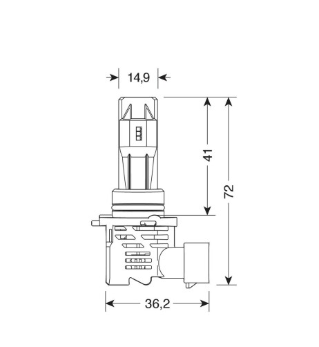 Kit di conversione a LED Halo Led Killer 2pz lampada H10 HB3 9005 25W 5000l