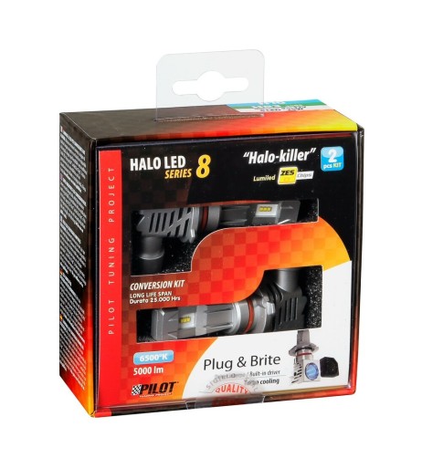 Kit di conversione a LED Halo Led Killer 2pz lampada H10 HB3 9005 25W 5000l
