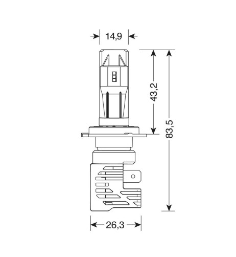 Kit di conversione a LED Halo Led Killer 2pz lampada H7 25W 5000lm