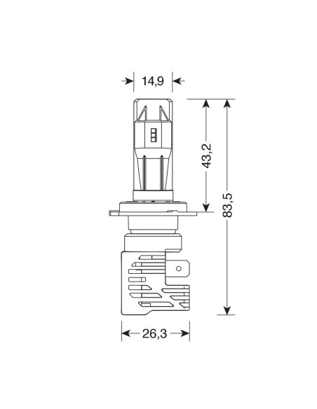 Kit di conversione a LED Halo Led Killer 2pz lampada H7 25W 5000lm