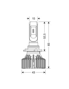 Kit di conversione a LED Halo Led Standard 2pz lampada H10 HB3 9005 30W 800 2