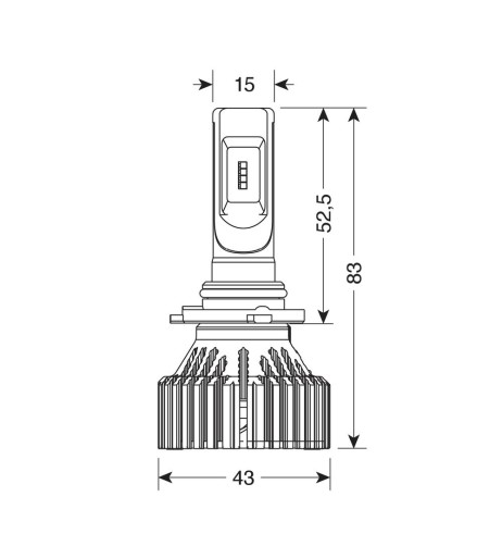 Kit di conversione a LED Halo Led Standard 2pz lampada H10 HB3 9005 30W 800