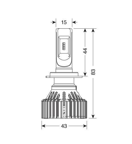 Kit di conversione a LED Halo Led Standard 2pz lampada H7 30W 8000lm