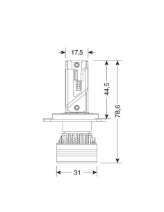 Kit di conversione a LED Halo Led Ultra Power 2pz lampada H4 45W 10000lm 2