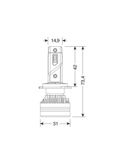 Kit di conversione a LED Halo Led Ultra Power 2pz lampada H7 45W 10000lm 2