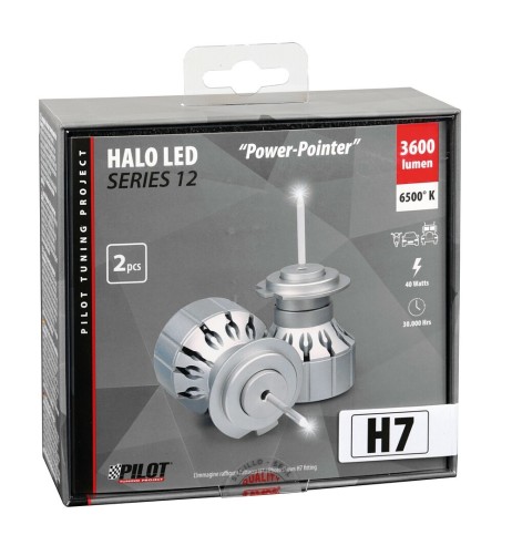 Kit di conversione a LED Halo Power Pointer Led 2pz lampada H7 40W 3600lm