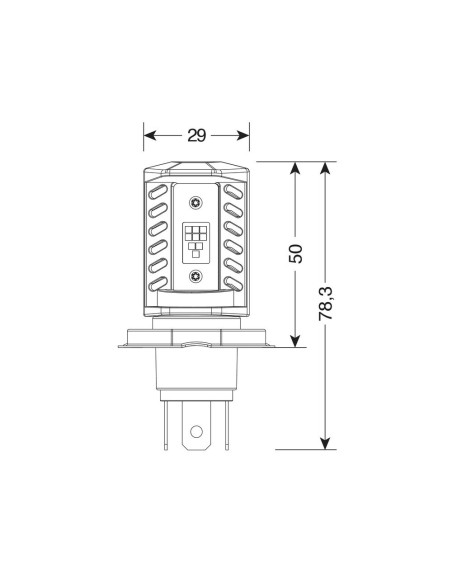 Kit di conversione LED moto Halo Led Pro Bike 1pz lampada H4 15W 2000lm