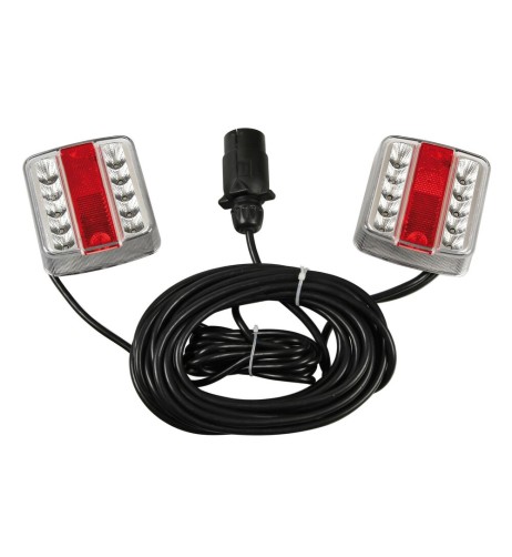 Kit fanali posteriori magnetici a LED 12V kit cablato omologato