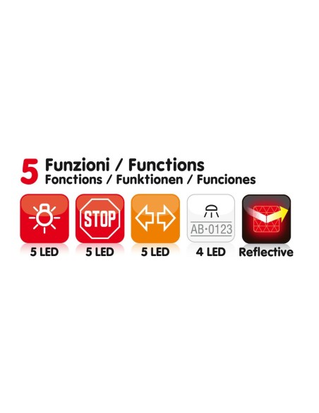 Kit fanali posteriori magnetici a LED 12V kit cablato omologato