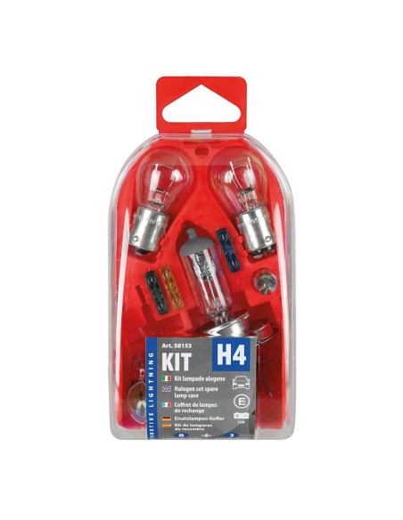 Kit lampadine di ricambio 12V H4 P21W P21 5W R5W T4W C5W T5 W5W fusibil