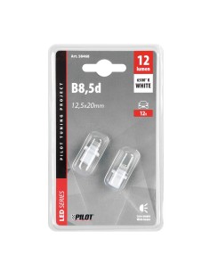 Kit lampadine hyper led B8 5d T5 12V 1 LED bianche per cruscotto