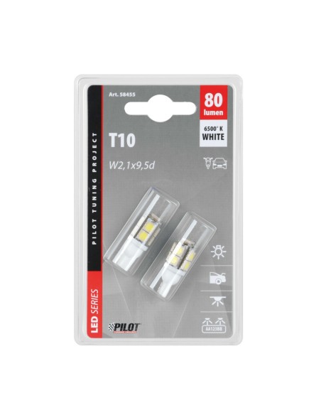 Kit lampadine hyper led T10 W2 1x9 5d 12V 9 LED