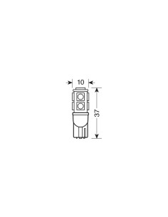 Kit lampadine hyper led T10 W2 1x9 5d 12V 9 LED 2