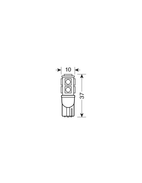 Kit lampadine hyper led T10 W2 1x9 5d 12V 9 LED