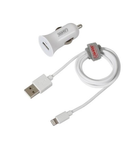 Kit presa USB auto con cavo 100cm USB 8 pin 12 24V per dispositivi Apple