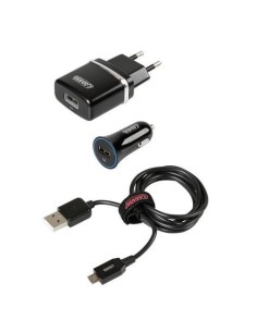 Kit presa USB auto casa con cavo 100cm USB Micro USB 12 24V solo per ricari