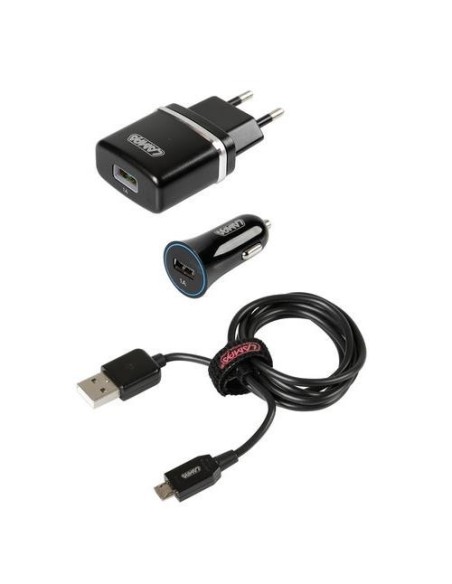 Kit presa USB auto casa con cavo 100cm USB Micro USB 12 24V solo per ricari