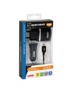 Kit presa USB auto casa con cavo 100cm USB Micro USB 12 24V solo per ricari 2