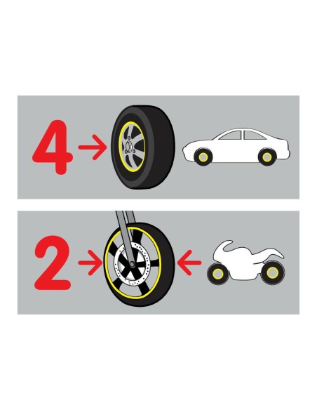 Kit Profili adesivi ruote auto moto per cerchi 14 15 16 Arancio