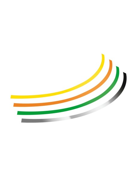 Kit Profili adesivi ruote auto moto per cerchi 14 15 16 Giallo
