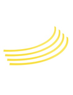 Kit Profili adesivi ruote auto moto per cerchi 17 18 19 20 Giallo