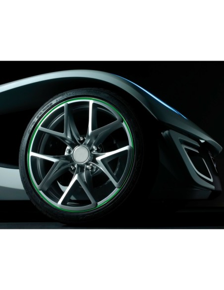Kit Profili adesivi ruote auto moto per cerchi 17 18 19 20 Verde