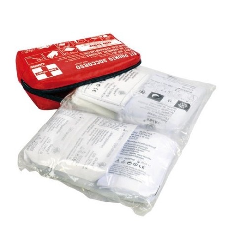 Kit pronto soccorso per ciclisti e motociclisti omologata DIN 13167