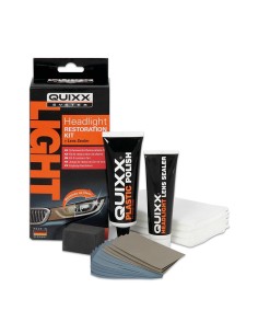Kit rinnova fanali Quixx auto e moto rimuove ingiallimenti e graffi 