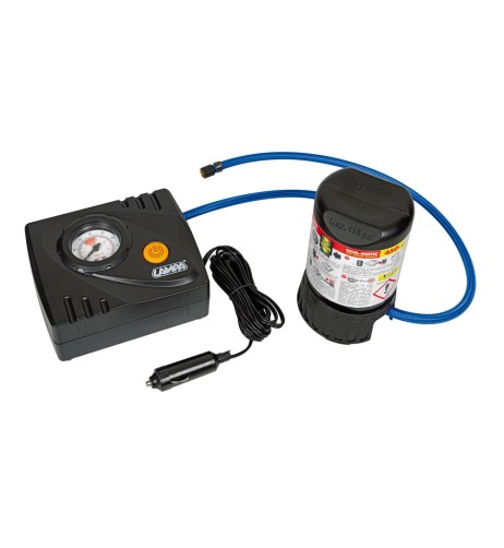 Kit riparazione forature pneumatici Auto Compressore 12V Basic