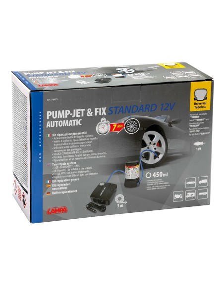 Kit riparazione forature pneumatici Auto Compressore 12V Standard