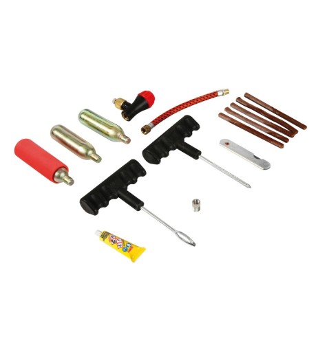 Kit riparazione tubeless forature pneumatici moto scooter e biciclette