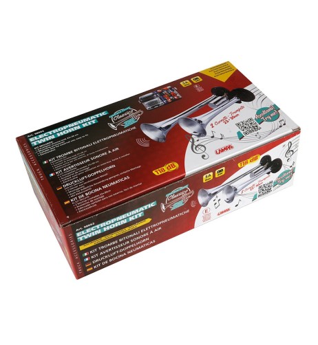 Kit trombe pneumatiche camion furgone 24V 23 30cm 1 suono