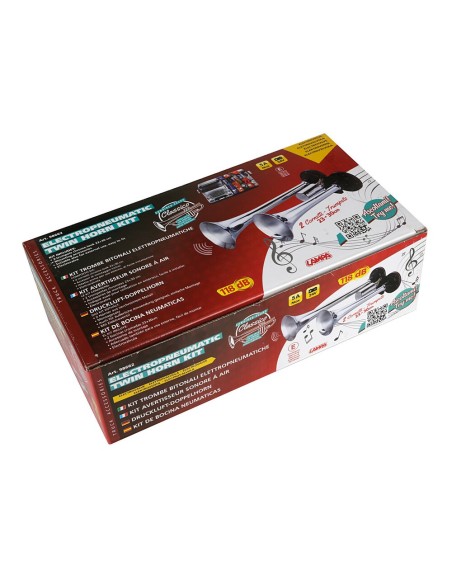 Kit trombe pneumatiche camion furgone 24V 23 30cm 1 suono