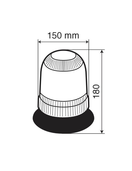 Lampada alogena 55W rotante omologata base magnetica