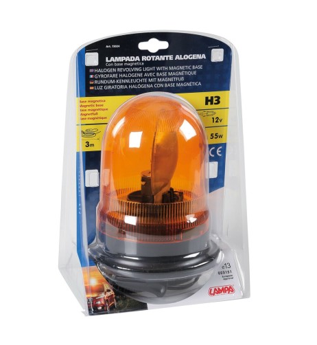 Lampada alogena 55W rotante omologata base magnetica