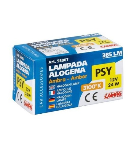 Lampada alogena di ricambio arancio 12V PSX24W 24W PG20 4