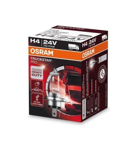 Lampada alogena H4 24V 75 70W P43t 3200K Osram Truckstar Pro