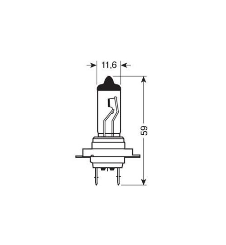Lampada alogena H7 24V 70W PX26d 3200K Osram Truckstar Pro